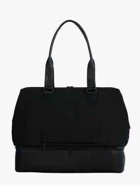 EUC Beis Black Weekender Doctor bag Travel Tote with Bottom Compartment